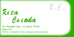 rita csipka business card